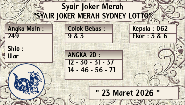Prediksi Sydney Lotto