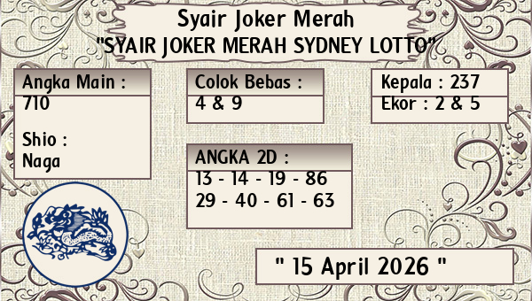 Syair Sydney Lotto