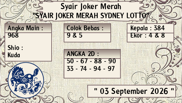 Syair Sydney Lotto